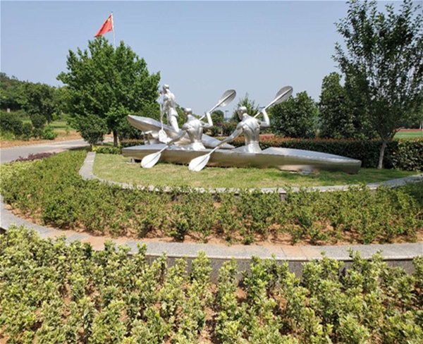 安徽省水上運動俱樂部不繡鋼雕塑尺寸9.5米